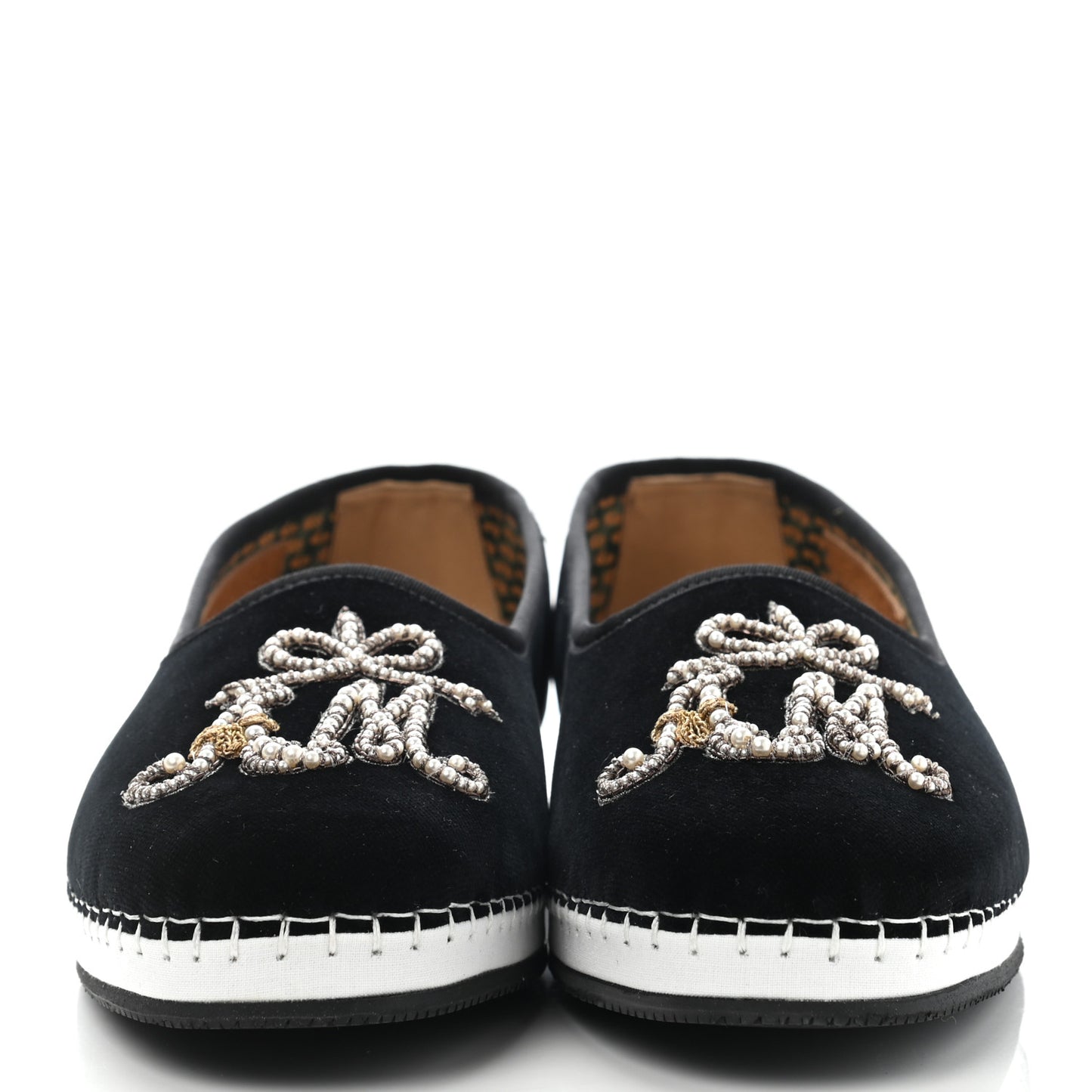 Velluto Marmara Pearl Embellished Mens Loafers 9 Black