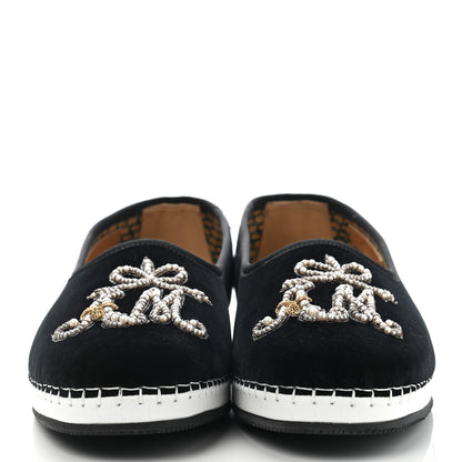 Gucci Velluto Marmara Pearl Embellished Mens Loafers 9 Black 2 of 12