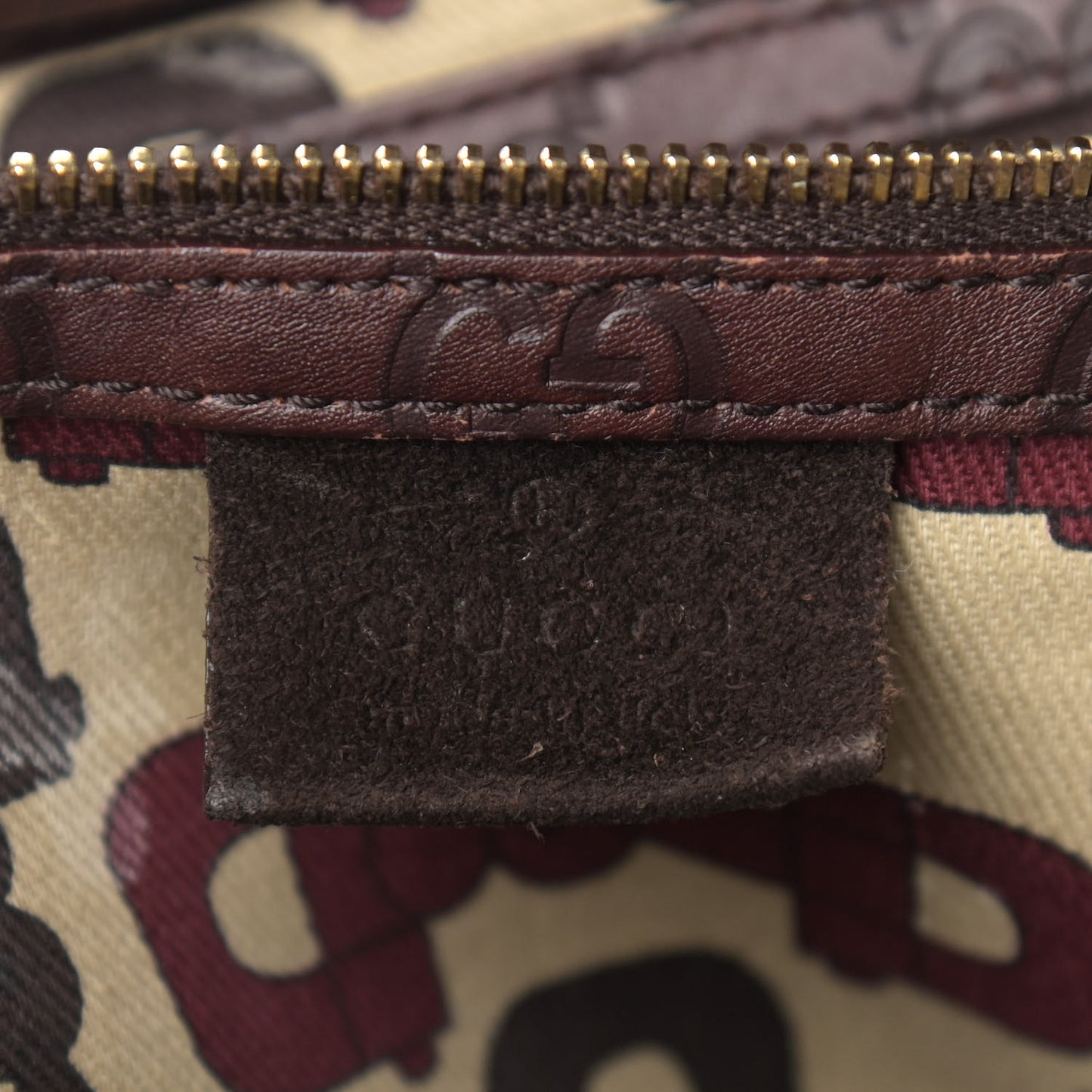 Guccissima Suede Hasler Hobo Dark Brown