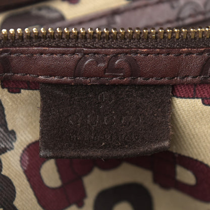 Gucci Guccissima Suede Hasler Hobo Dark Brown 6 of 19
