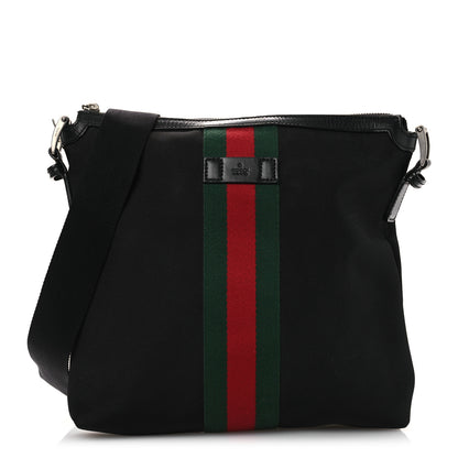 Gucci Techno Canvas Web Messenger Bag Black 1 of 12