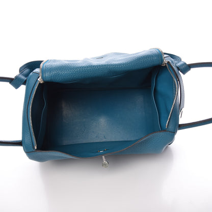 Hermes Taurillon Clemence Lindy 30 Bleu Izmir 5 of 12