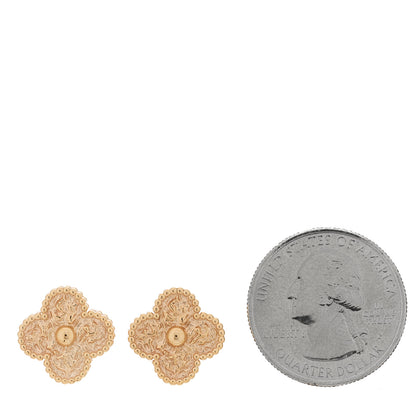 Van Cleef & Arpels 18K Rose Gold Vintage Alhambra Earrings 2 of 5