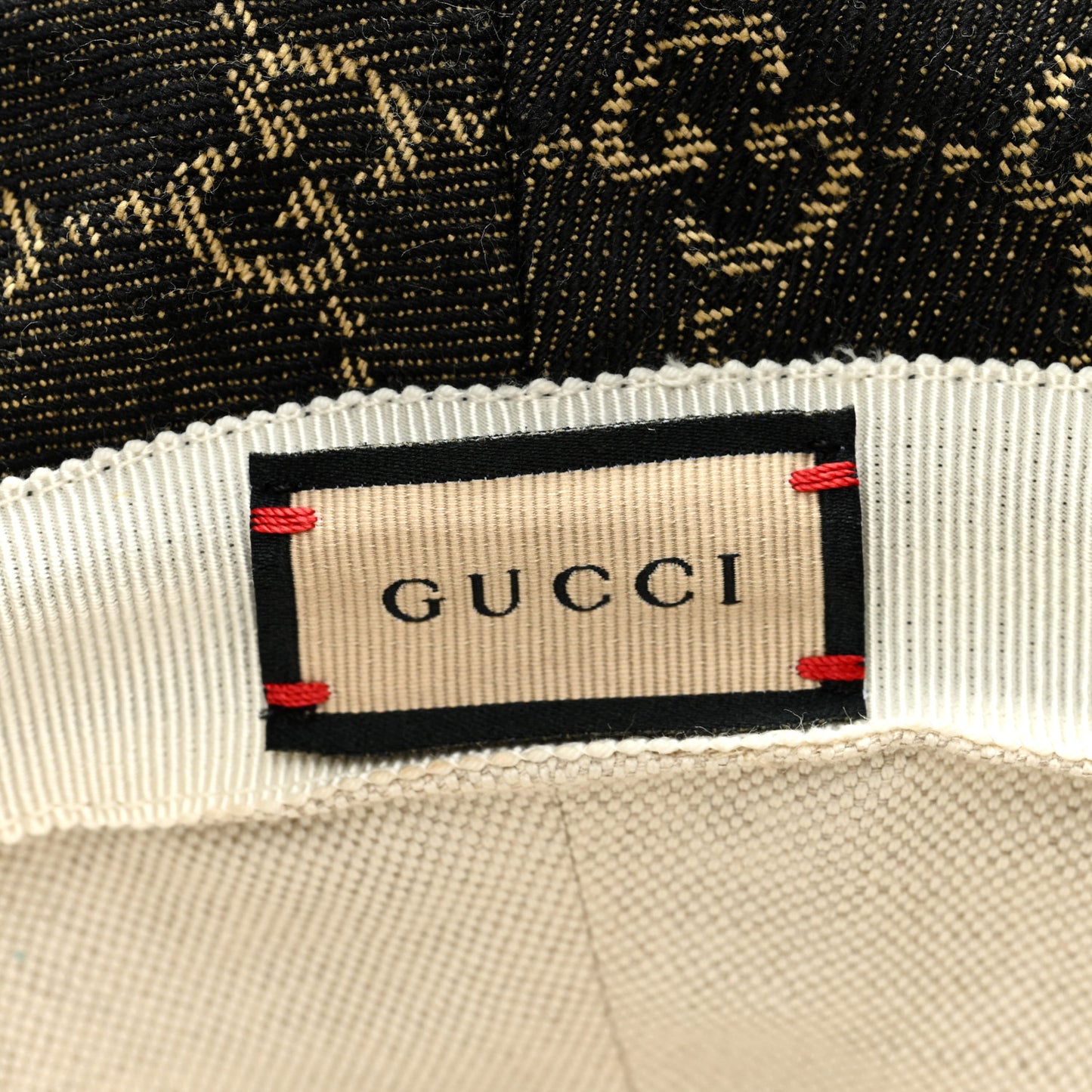 Jacquard Denim GG Monogram Oscar Bucket Hat M Black Ivory