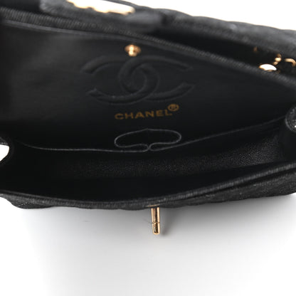 Chanel Denim Quilted Small Double Flap Black 5 of 10