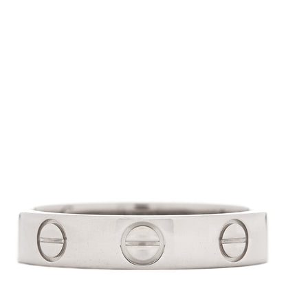 Cartier 18K White Gold 3.5mm LOVE Wedding Band Ring 48 4.5 1 of 4
