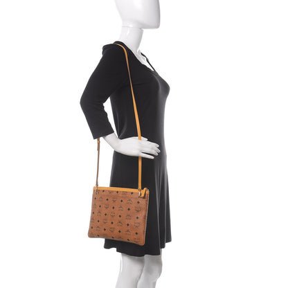 MCM Visetos Crossbody Pouch Cognac Yellow 2 of 11