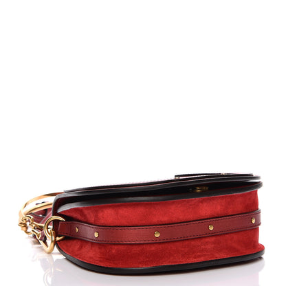 Chloe Calfskin Suede Small Nile Bracelet Bag Intense Red 5 of 9