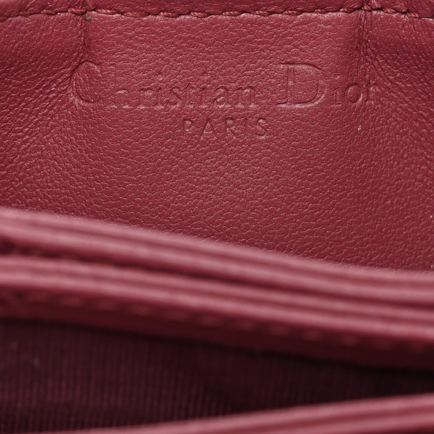 Lambskin Cannage Lady Dior 5-Gusset Card Holder Strawberry Pink