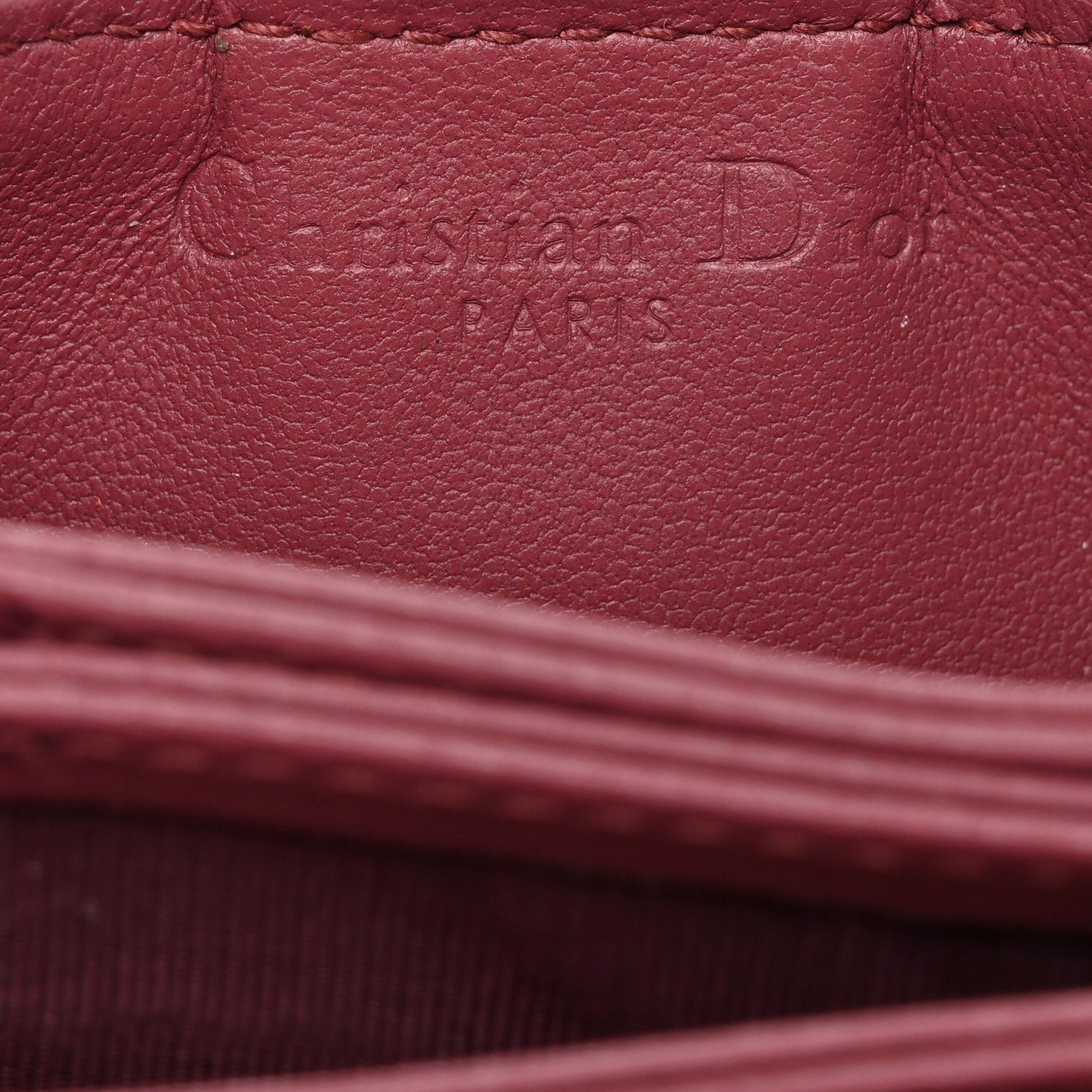 Christian Dior Lambskin Cannage Lady Dior 5-Gusset Card Holder Strawberry Pink 6 of 7