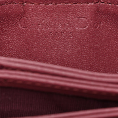 Christian Dior Lambskin Cannage Lady Dior 5-Gusset Card Holder Strawberry Pink 6 of 7