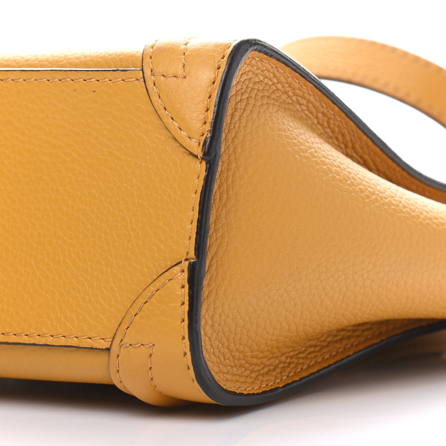 Drummed Calfskin Nano Luggage Ocre