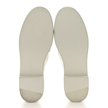 Chanel Shiny Lambskin Quilted CC Turnlock Loafers 38 White 5 of 9