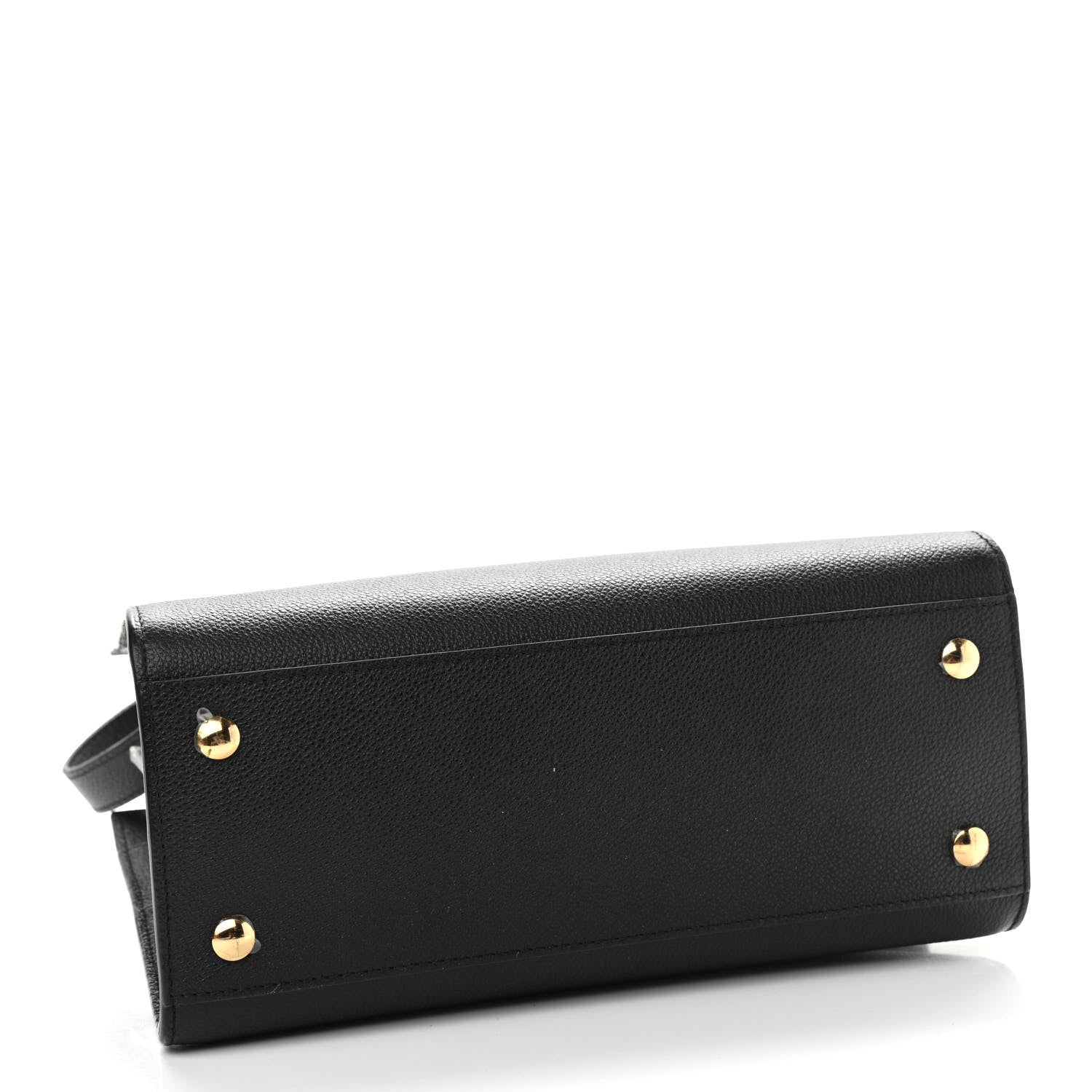 Burberry Grainy Calfskin Mini Two Handle Title Bag Black 4 of 10