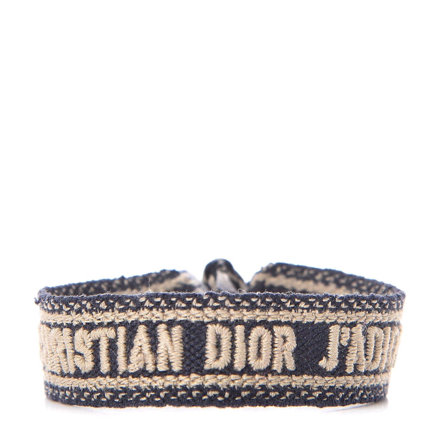 Christian Dior Woven Cotton J'Adior Friendship Bracelet Navy 1 of 4