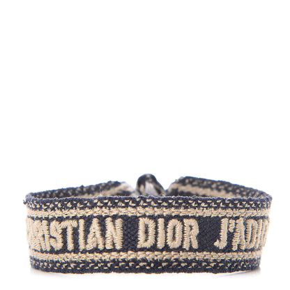Christian Dior Woven Cotton J'Adior Friendship Bracelet Navy 1 of 4