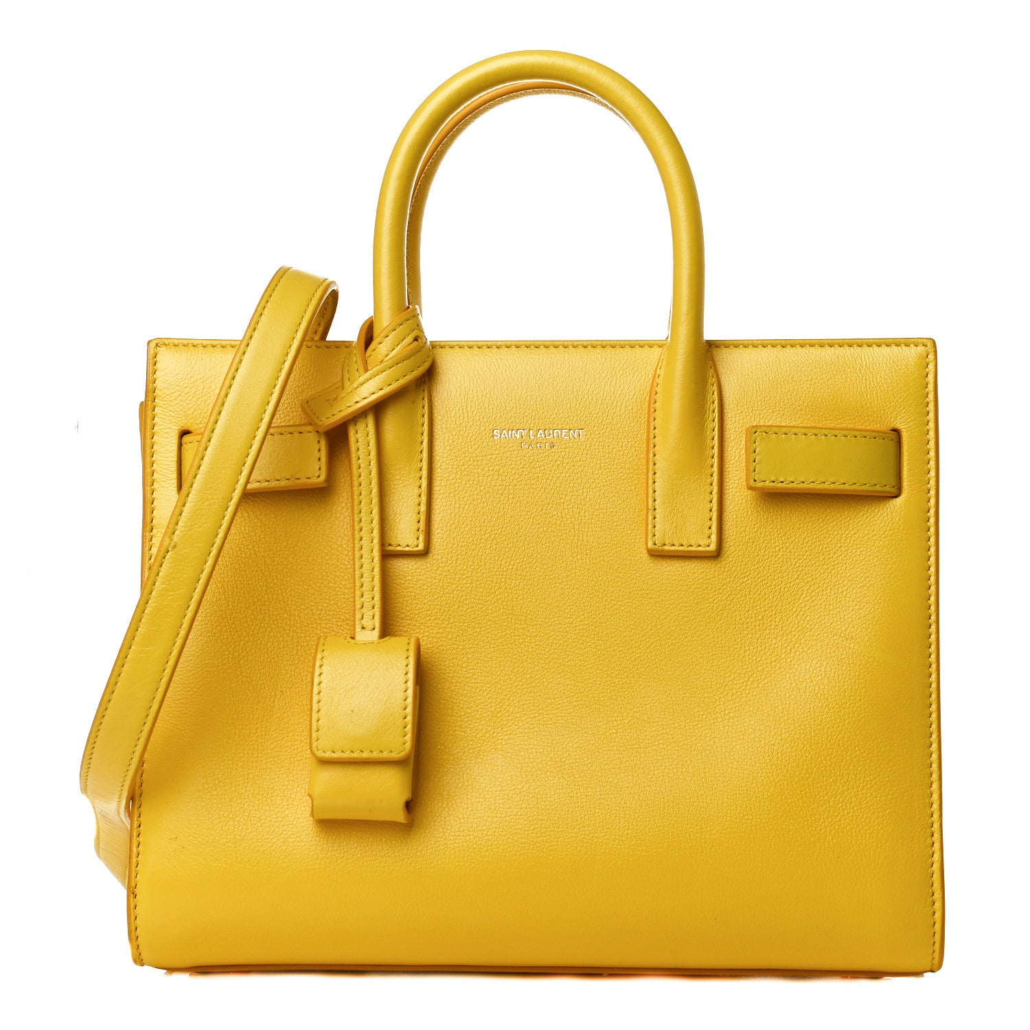 Saint Laurent Calfskin Nano Sac De Jour Jaune 1 of 11
