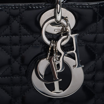 Christian Dior Patent Cannage Medium Lady Dior Black 9 of 9