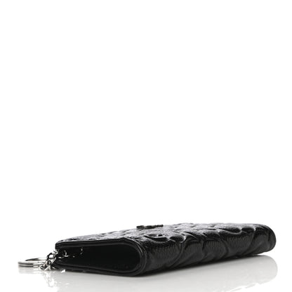 Chanel Caviar Camellia Embossed Key Holder Case Black 4 of 11