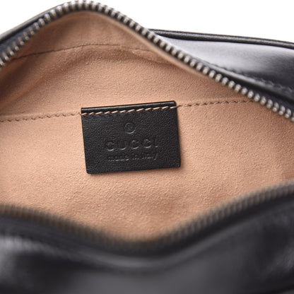 Gucci Calfskin Matelasse Mini GG Marmont Chain Shoulder Bag Black 6 of 11