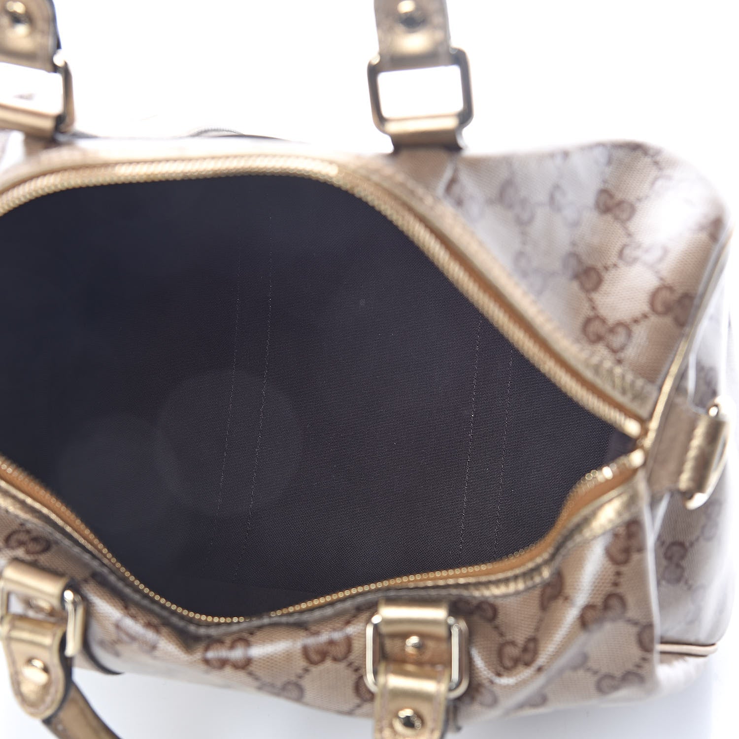 Gucci Crystal Monogram Medium Joy Boston Bronze 5 of 9