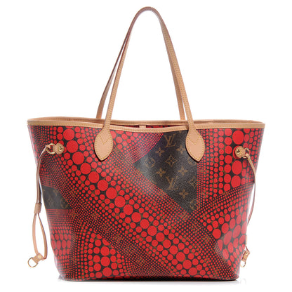 Louis Vuitton Monogram Kusama Waves Neverfull MM Red 1 of 7