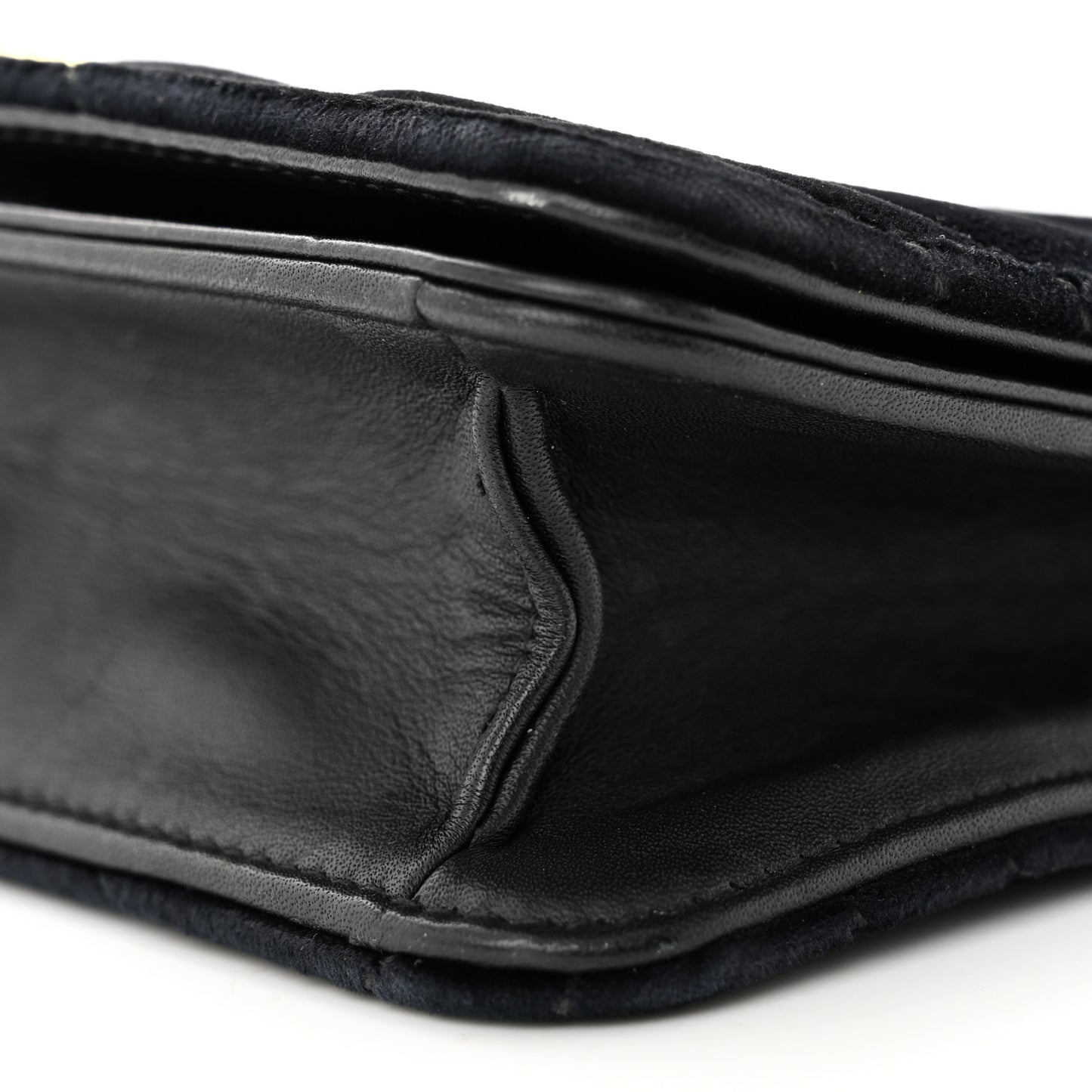 Velvet Matelasse GG Marmont Mini Bag Black