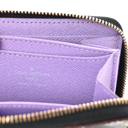 Louis Vuitton Monogram Multicolor Zippy Coin Purse Black Violet 6 of 6