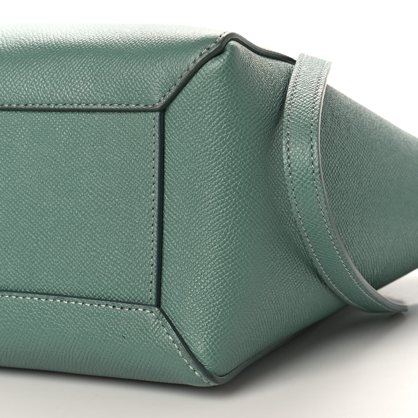 Grained Calfskin Micro Belt Bag Celadon