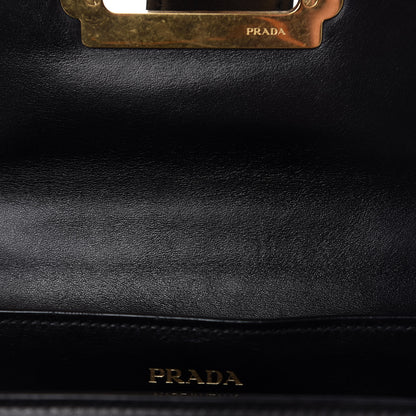 Prada City Calfskin Saffiano Cahier Top Handle Bag Black 7 of 13