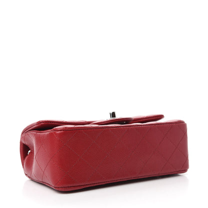 Chanel Caviar Quilted Mini Rectangular Flap Red 4 of 11