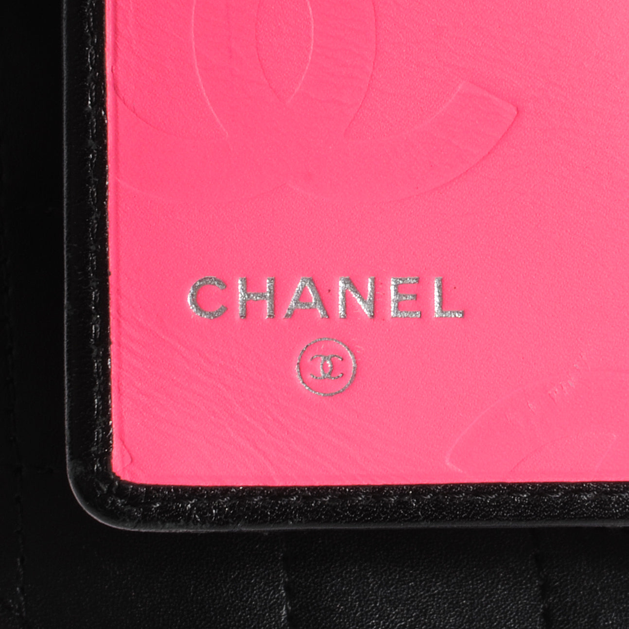 Chanel Calfskin Quilted Cambon Yen Wallet Black White 6 of 9