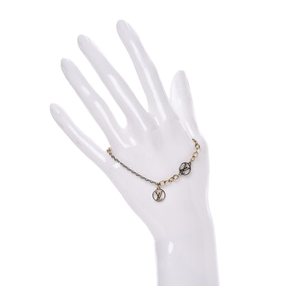 Louis Vuitton Logomania Bracelet Silver Gold 2 of 5