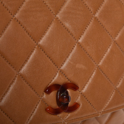 Chanel Lambskin Tortoise Chain Square Flap Camel 20 of 22