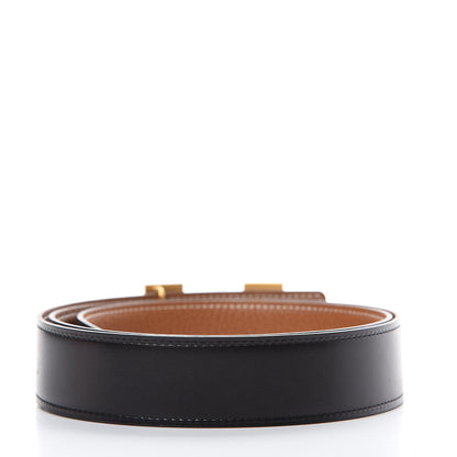 Hermes Box Togo 32mm Constance H Belt 90 Black Gold 2 of 9