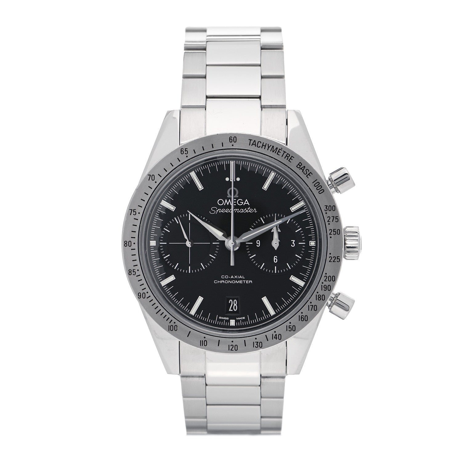 Omega Stainless Steel 41mm Speedmaster 57 Co-Axial Chronometer Automatic Watch Black 331.10.42.51.01.001 1 of 5