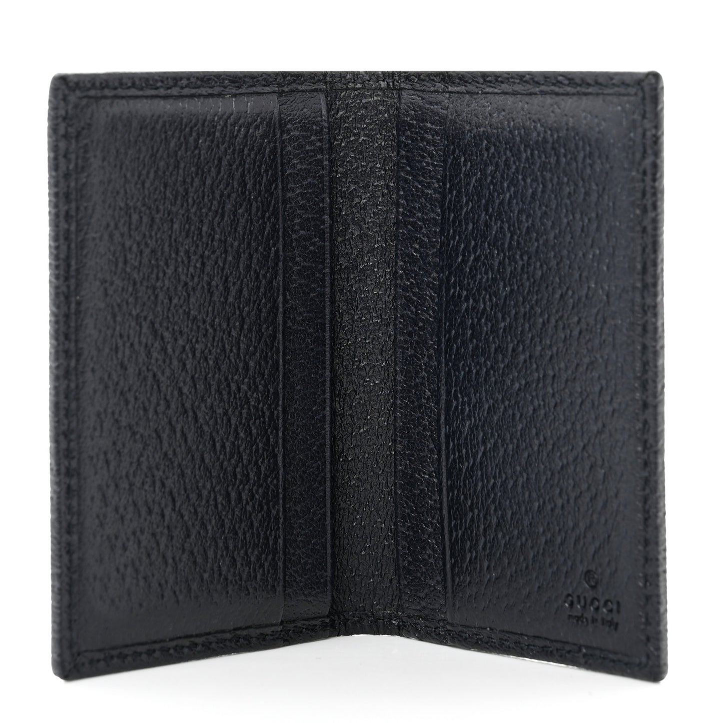 GG Supreme Monogram Textured Dollar Calfskin Retro Interlocking G Card Case Beige Blue