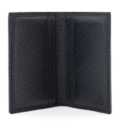 Gucci GG Supreme Monogram Textured Dollar Calfskin Retro Interlocking G Card Case Beige Blue 5 of 7