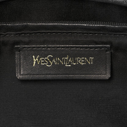 Saint Laurent Textured Patent Leather Large Cabas Chyc Black 6 of 11