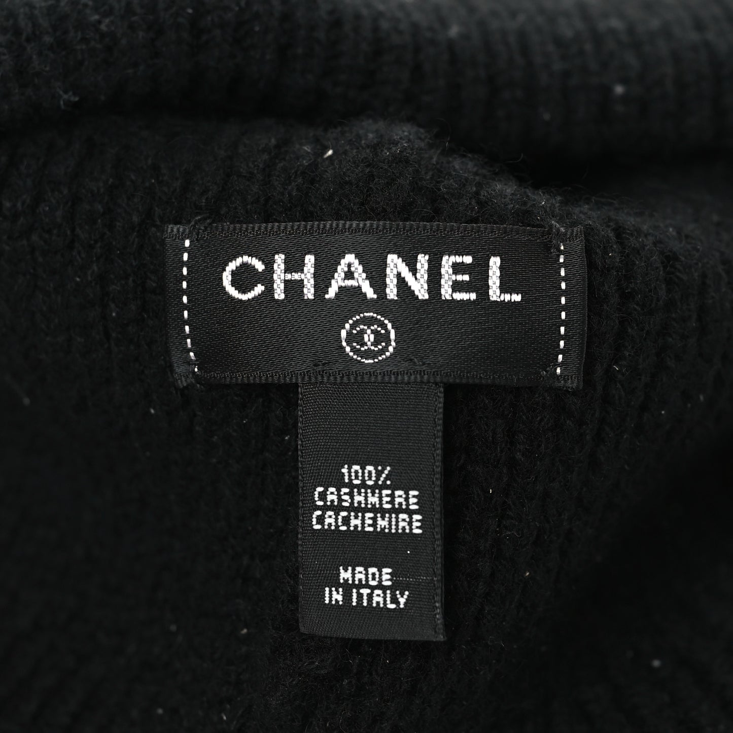 Cashmere CC Logo Beanie Hat Black