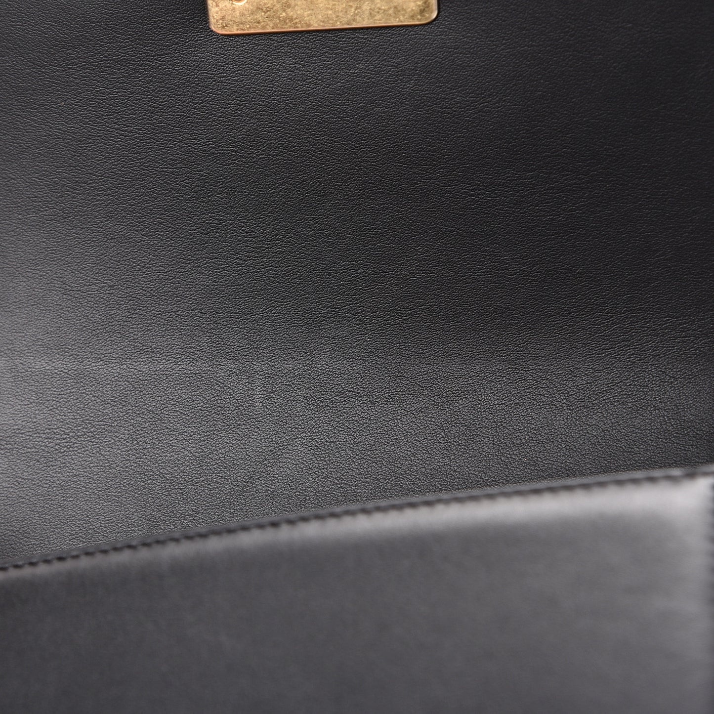 Crocodile Python Calfskin Embossed Small Boy Flap Black Gold