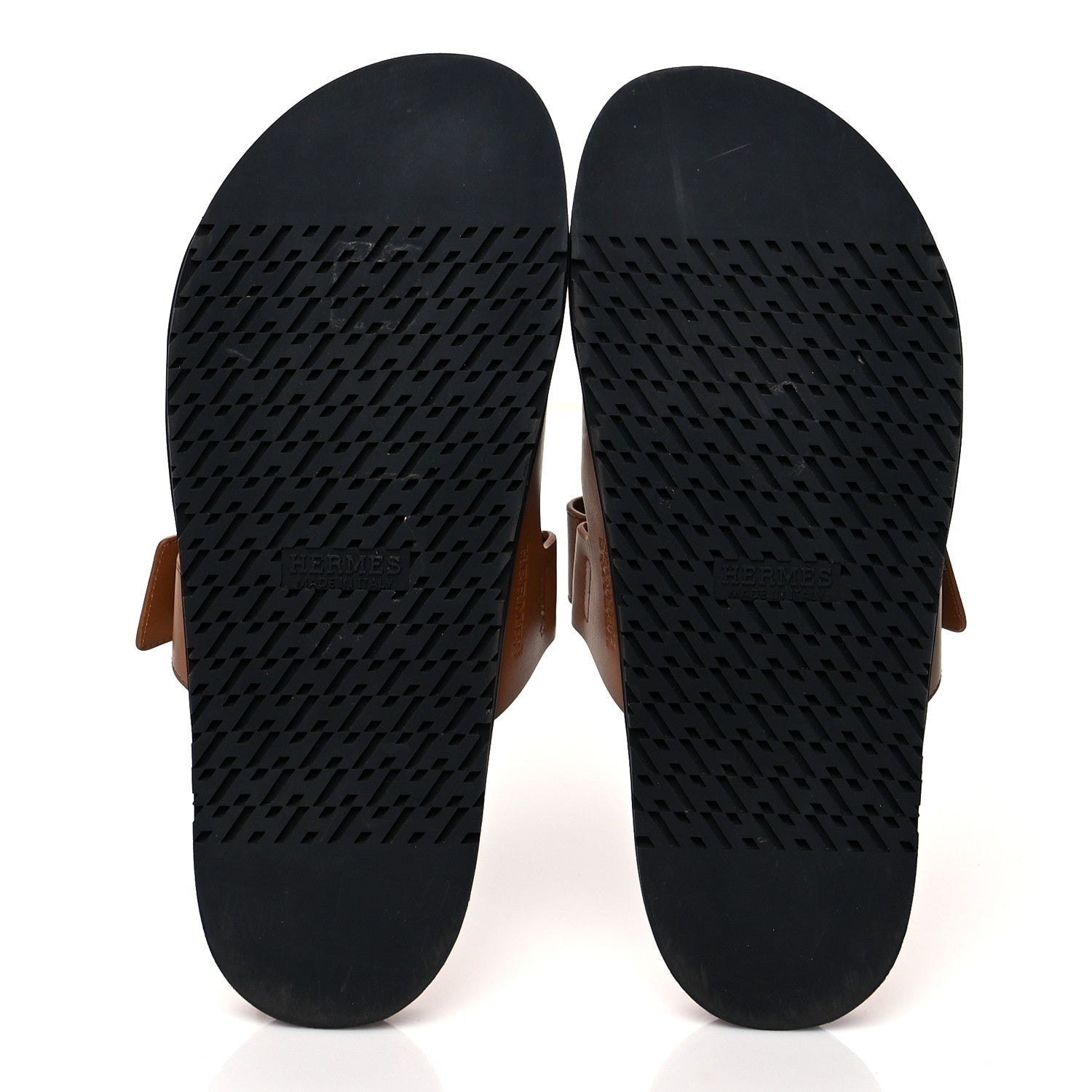 Hermes Calfskin Mens Chypre Sandals 42 Gold 5 of 9