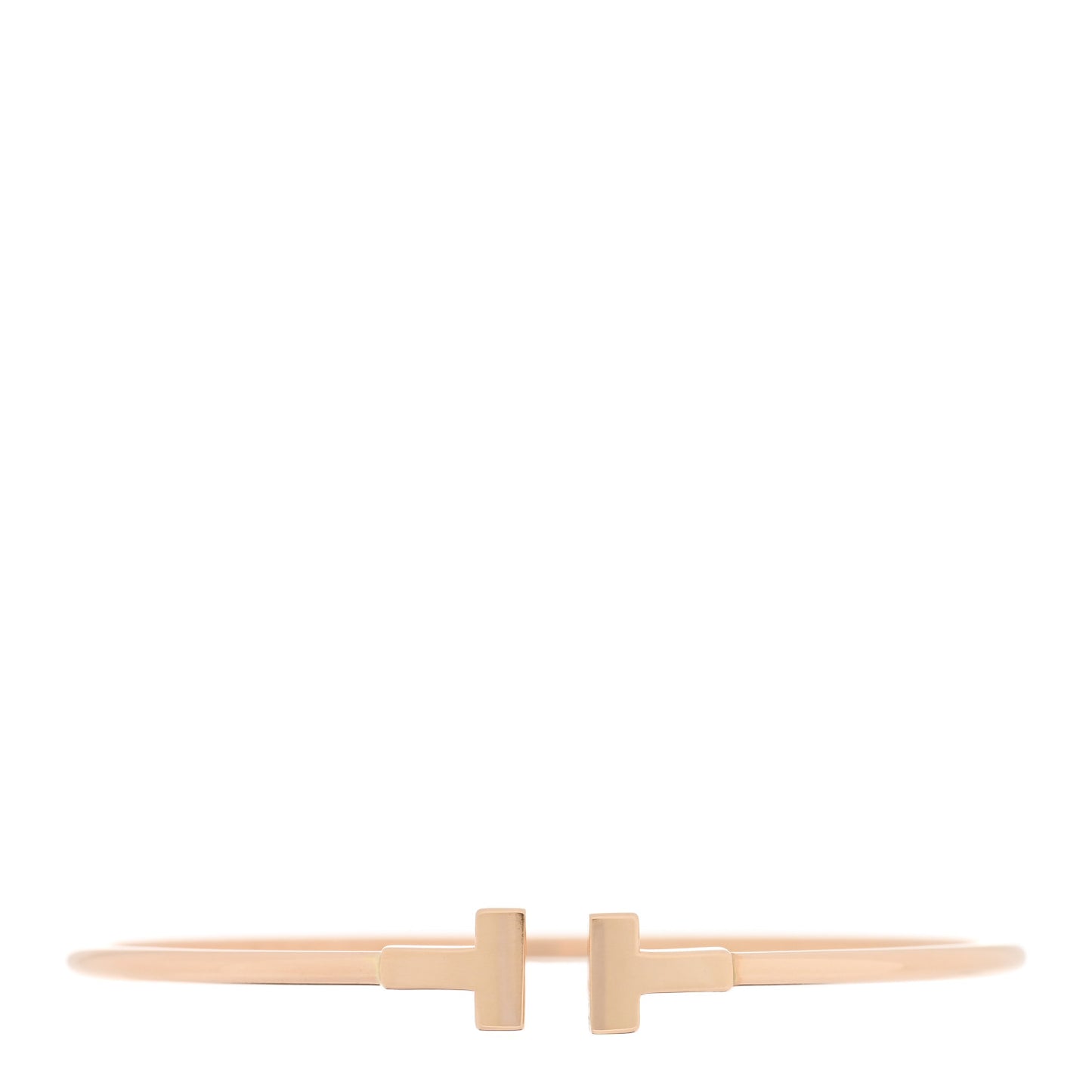 18K Rose Gold Narrow T Wire Bracelet