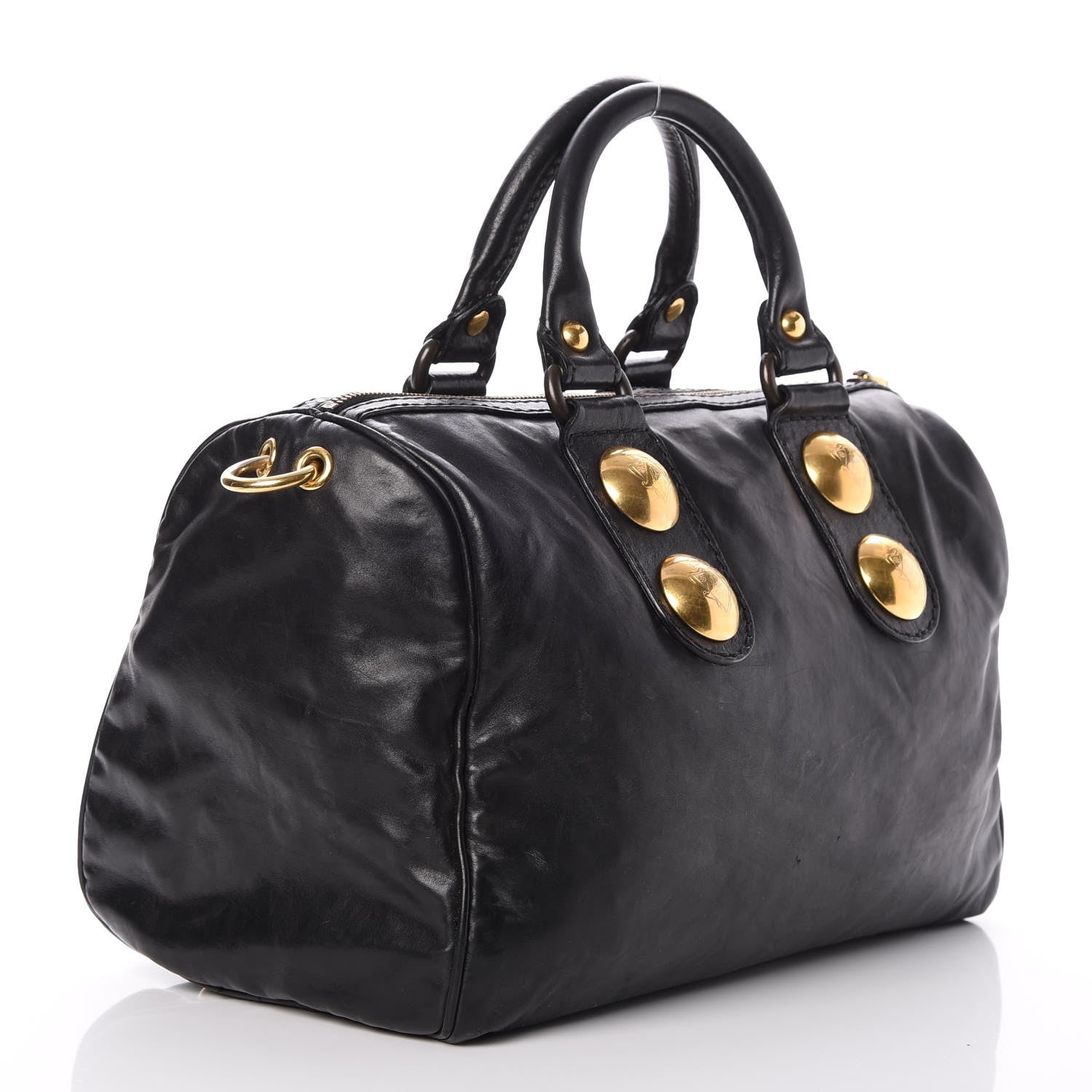 Gucci Calfskin Medium Babouska Boston Tote Black 3 of 7