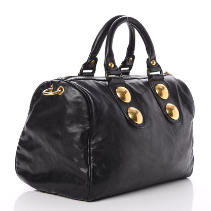 Gucci Calfskin Medium Babouska Boston Tote Black 3 of 7