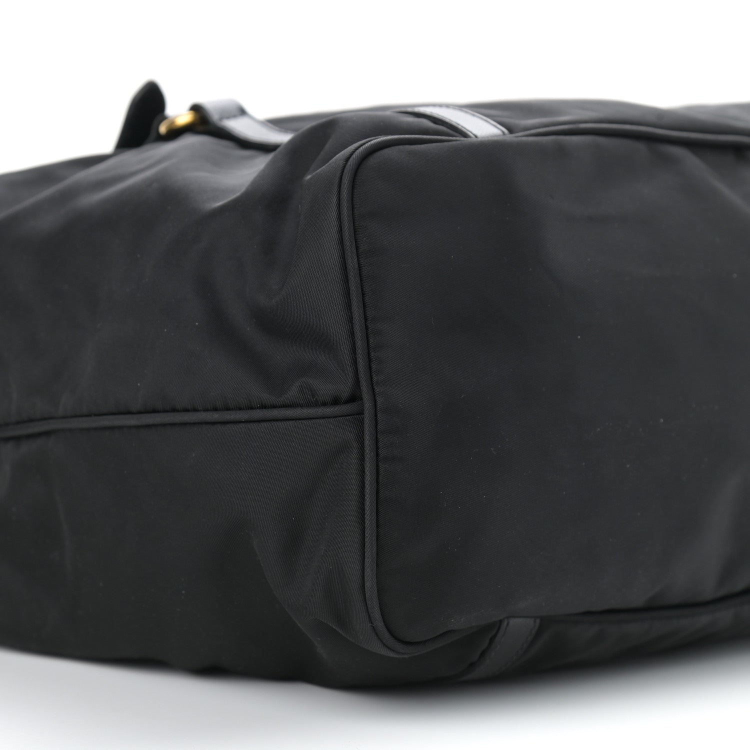 Prada Tessuto Nylon Soft Calf Tote Black 10 of 11