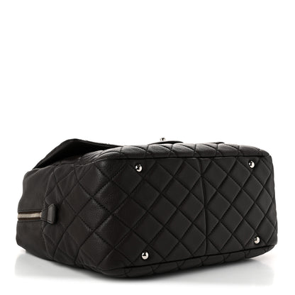 Chanel Lambskin Quilted Travel Flap Tote Dark Brown 4 of 10