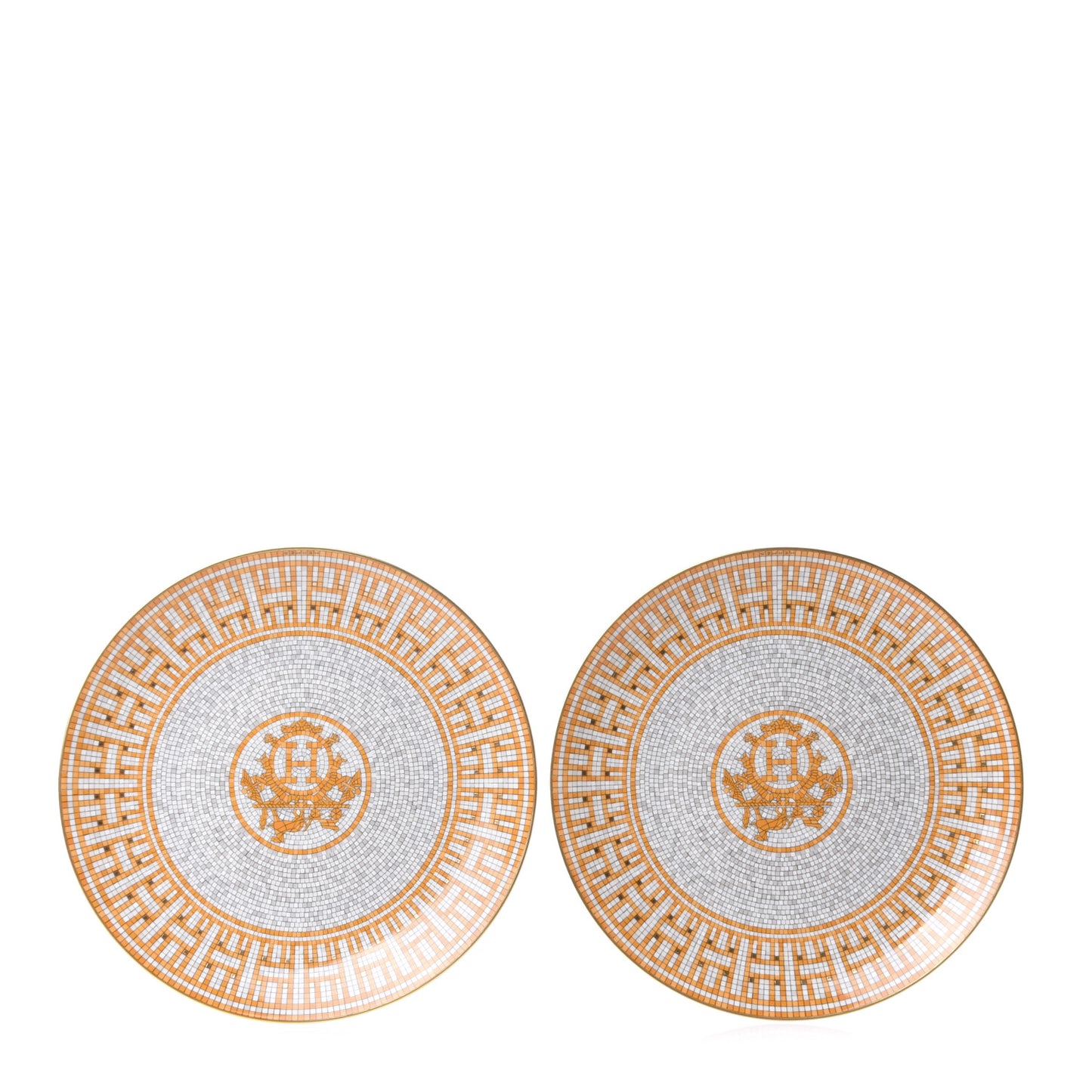 Porcelain Mosaique au 24 Dessert Plate Set of 2