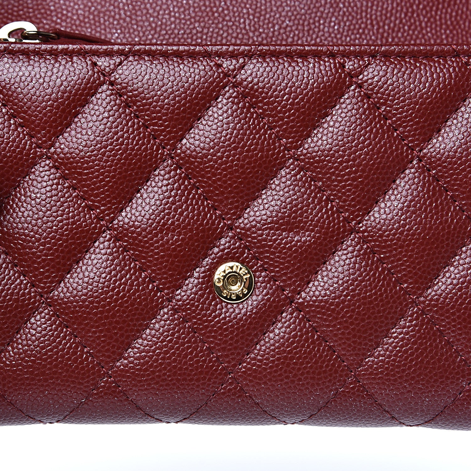Chanel Caviar Quilted Medium Flap Wallet Burgundy 8 of 9