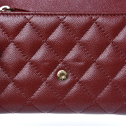 Chanel Caviar Quilted Medium Flap Wallet Burgundy 8 of 9